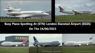 4K Busy Plane Spotting At STN London Stansted Airport EGSS On The 24062023 [upl. by Goldberg600]