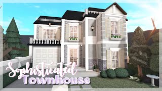 Sophisticated Townhouse  Bloxburg Speed Build [upl. by Eilema]