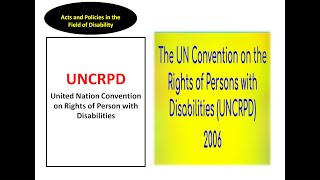 UNCRPD United Nation Convention on Rights of Person with Disabilities [upl. by Enivid]