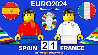 Spain vs France 21  All Goals amp Highlights EURO 2024  Semifinals  Lego Football [upl. by Arianna910]