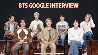 BTS 방탄소년단 BTS Google Interview bts btsarmy kpop army [upl. by Salem312]