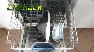 Turnschuhe  Sneaker in der Spülmaschine reinigen  Schuhe im Geschirrspüler richtig waschen [upl. by Bret]