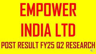 EMPOWER INDIA LTD  LATEST NEWS ON EMPOWER  LATEST NEWS ON EMPOWER LTDNEWS ON EMPOWER INDIA LTD [upl. by Yrokcaz]