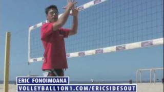 volleyball spikes spiking sideout hitting beach gold medal Eric Fonoimoana Volleyball1on1 [upl. by Airetahs]