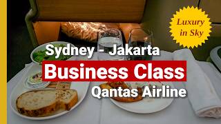 4k Sydney to Jakarta Qantas business class 2024  Qantas business class  Qantas Business Suite [upl. by Klimesh828]