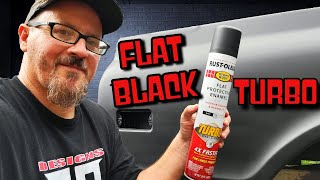 TURBO Can Spray Paint Flat Black How To Spray Paint Your Car at Home [upl. by Maryanne]