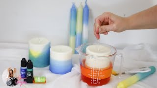 How To Dip Dye Pillar Candles [upl. by Nalyr]