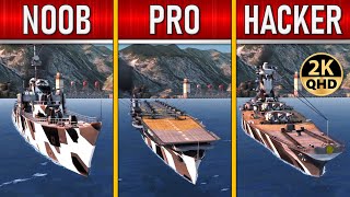 BATTLE OF WARSHIPS ⚓ NOOB VS PRO VS HACKER [upl. by Carolina297]