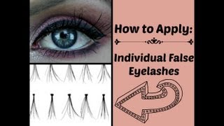 How to Apply Individual False Eyelashes easy and quick Makeup Tutorial [upl. by Coridon539]