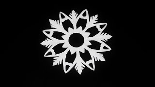 How to Make a Simple and Easy Paper Cutting Snowflake  Design Christmas Window Decoration 830 [upl. by Gulick]