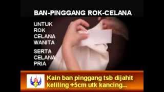 Cara Jahit Ban Pinggang Rok dan Celana [upl. by Arihsat920]