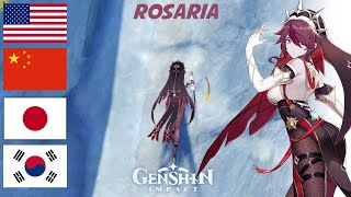 Rosaria Climbing Voice Moaning in 4 Different Languages  Genshin Impact ASMR [upl. by Erminie]