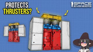 Ship Thruster Cover Versus Stray Bullets Tested Space Engineers [upl. by Stickney]