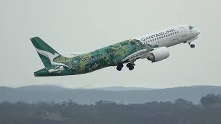 QANTAS🦘LINK A220 SPEC LIVERY TAKE OFF RWY34 YMML AT KILO FULL LENGTH🦘🛫🛫🛫🛫🌬🌬🌬🪁 [upl. by Bluma]