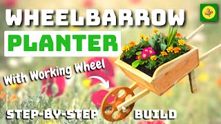 How to Build a WHEELBARROW PLANTER  Easy DIY [upl. by Jacki]