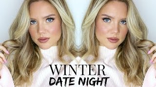 Winter Date Night  Hair Makeup amp Outfit [upl. by Tamah]