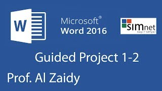 Simnet MS Word  Guided Project 12 [upl. by Shear502]