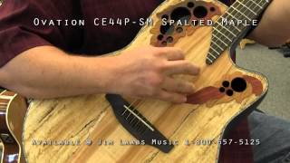 Ovation CE44PSM Spalted Maple Acoustic Guitar Demo Video [upl. by Adaj]