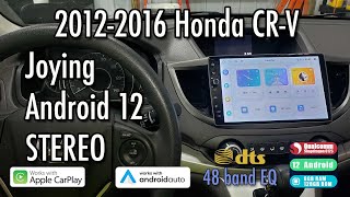 20122016 Honda CRV Android 12 Navigation Stereo Upgrade  NEW 101 Joying JYHZ146N8 W DTS AUDIO [upl. by Kostman]