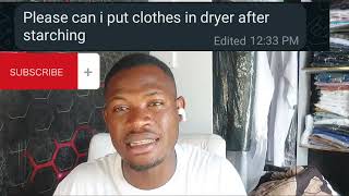 Can you put starched clothes in the dryer [upl. by Mllly178]