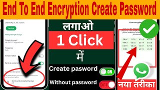 whatsapp end to end encryption kya hai  whatsapp end to end encryption create password  Whatsapp [upl. by Jacquelin266]