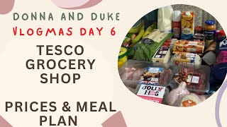 Tesco grocery shop  UK family of four  meal plan and prices [upl. by Milore]