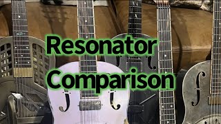 Resonator comparison video National Mule tricone single cone brass and steel [upl. by Acyssej]