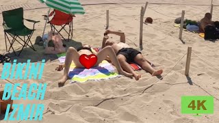 Izmir Turkey  Beach Walking Tour 2022  Best Beaches 4K UHD [upl. by Angelico]