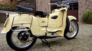 MOTO GUZZI GALLETTO 192 cc YEAR 1956 FROM THE FARMHOUSE TO THE ROAD ONE YEAR FULL RESTORATION [upl. by Ahsirtap141]