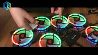 CoolMoon Sunshine V1 RGB 6 fan set [upl. by Ayerf564]