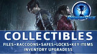 Resident Evil 2 Remake All Collectible Locations Files Mr Raccoons Safes Inventory Key Items [upl. by Ylloj]