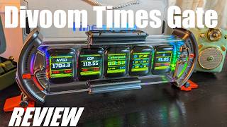 REVIEW Divoom Times Gate  IPS Nixie Tube Clock  LED Pixel Art Smart Display WiFi Desk Clock [upl. by Currie506]