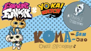 Komasan and Komajiro over Skid and Pump  playable Whisper Friday Night Funkin´ x YoKai Watch [upl. by Fulks]