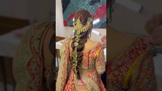 Big braid hairstyle for long hair  Rajasthani Bride  Indian Bridal look shorts bridalhairstyle [upl. by Davon]