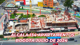 VOLANDO EN DRONE 4K  ALCALA 134 APARTAMENTOS  BOGOTA JULIO DE 2024 [upl. by Assirram]