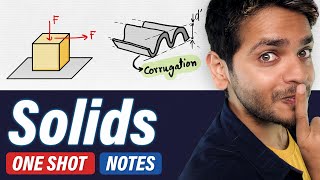 Mechanical Properties of Solids 🔥 One Shot  Physics Class 11 Chapter 9 full chapter [upl. by Sorcha499]