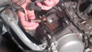 KTM 125 SX Top End Overhaul Part 12  Installing cylinder [upl. by Maurili]