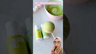 PERMAN TASA MATCHA satisfying cake matcha cakedecorating cakepops cakepoptutorial [upl. by Airotna]