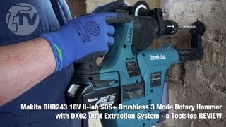 Makita BHR243 18v SDS Rotary Hammer with DX02 Dust Extraction  a Toolstop REVIEW [upl. by Howund947]