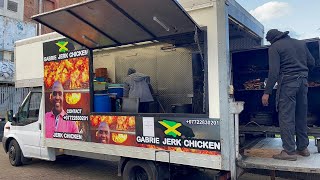 The best Jamaican jerk chicken Street food Birmingham Dudley Road…and this happened [upl. by Enad]