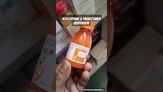 Aceclofenac and paracetamol suspension in hindi alcecostp trending medicine shorts [upl. by Annaek63]