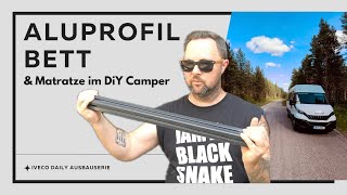 HOW TO leichtes Aluprofil Bett amp Matratze DIY Camper  diycamper camperausbau ivecodaily [upl. by Olbap]