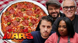 Adam Richman and Wolfgang Puck Judge a Chicago TavernStyle Pizza Battle  Pizza Wars [upl. by Leopold]