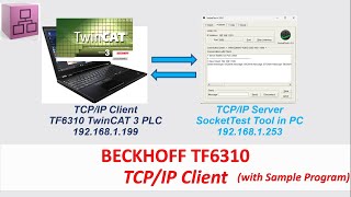 COM34 TCPIP Client via Beckhoff TF6310 TwinCAT [upl. by Marthena]