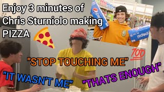 Enjoy 3 Minutes of Chris Sturniolo making pizza  Im sobbing [upl. by Nivlad948]