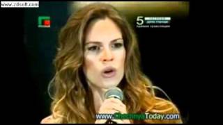 Hilary Swank Goes to Some Weird Chechen Birthday Party [upl. by Anawqahs]