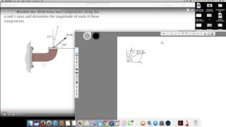 Resolve the 30lb force in to components along the u and v axes [upl. by Ahsiema]