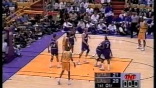 nba playoffs 1998 utah jazz v la lakers karl malone john stockton shaq kobe bryant pt1 [upl. by Ingra]