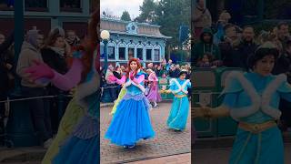 Disneyland Paris Disney Princesses dancing Mickey’s Dazzling Christmas Parade [upl. by Nohcim]