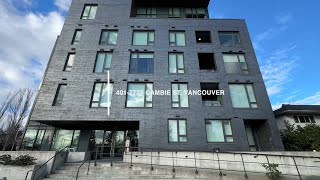 ❤️OPEN HOUSE❗Modern Living at Cambie Corridor 1BRDen City Views❗️401 7777 Cambie St Vancouver [upl. by Ahsieym]